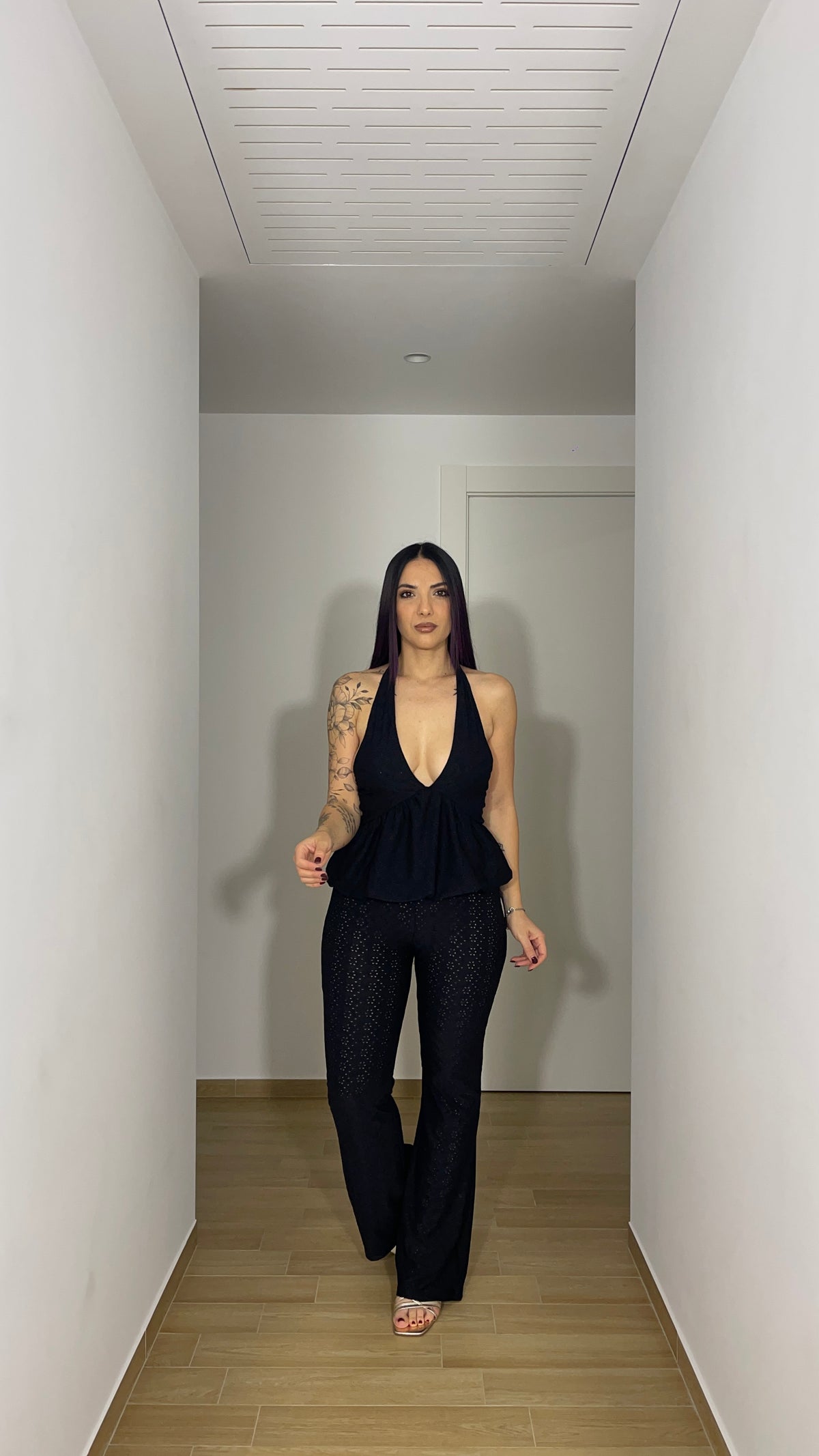 Coordinato con pantalone a zampa