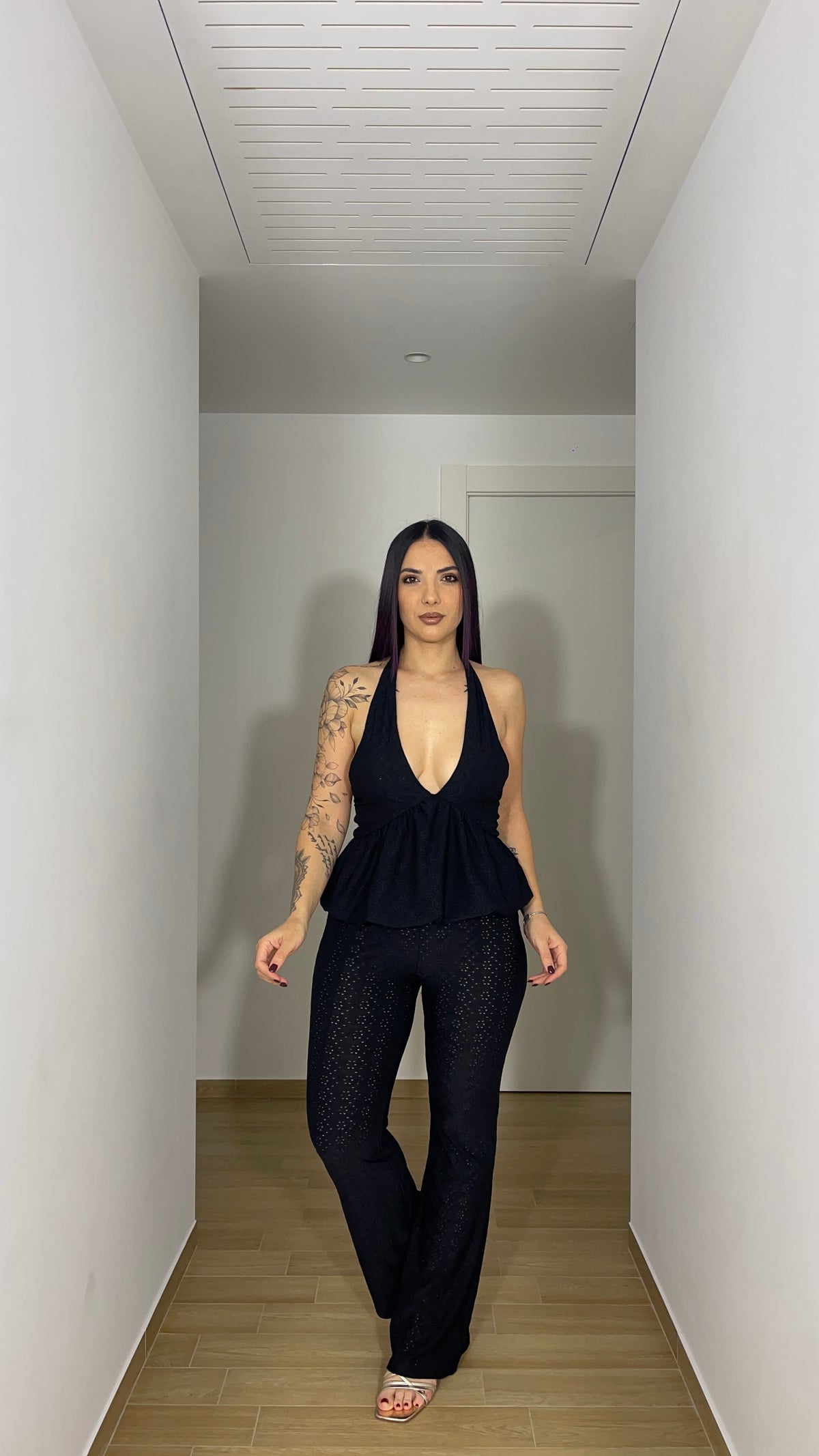 Coordinato con pantalone a zampa