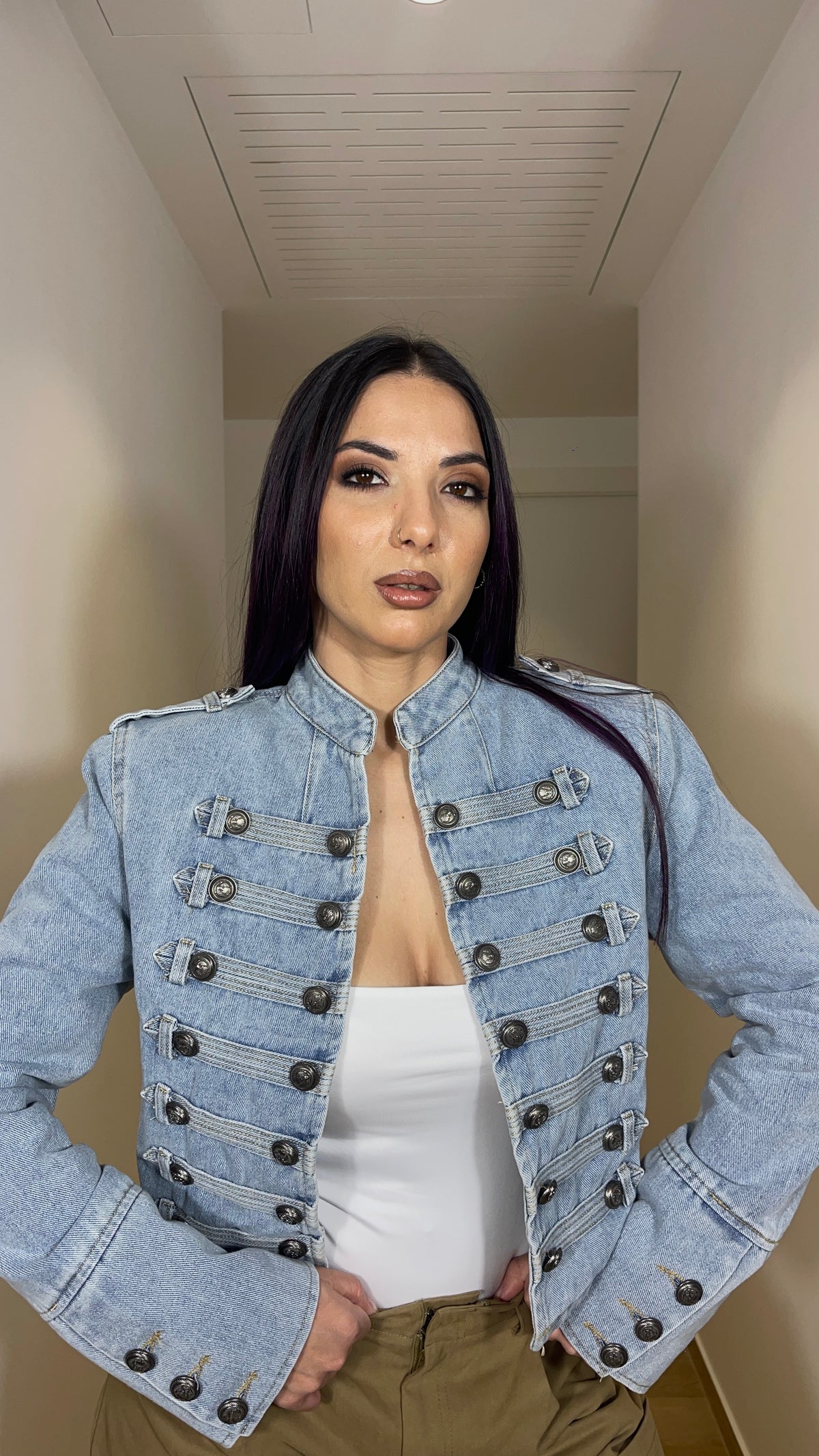 Giacca Napoleone in jeans