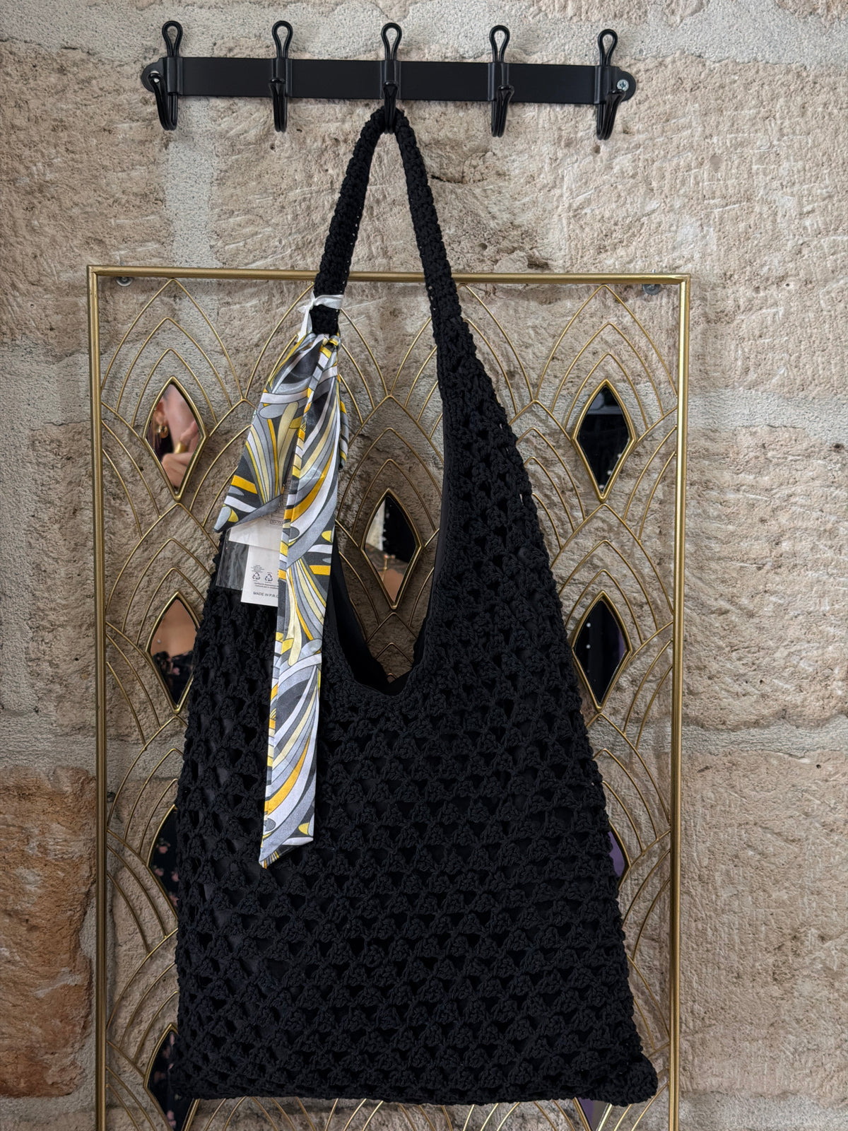 Borsa a spalla in macrame