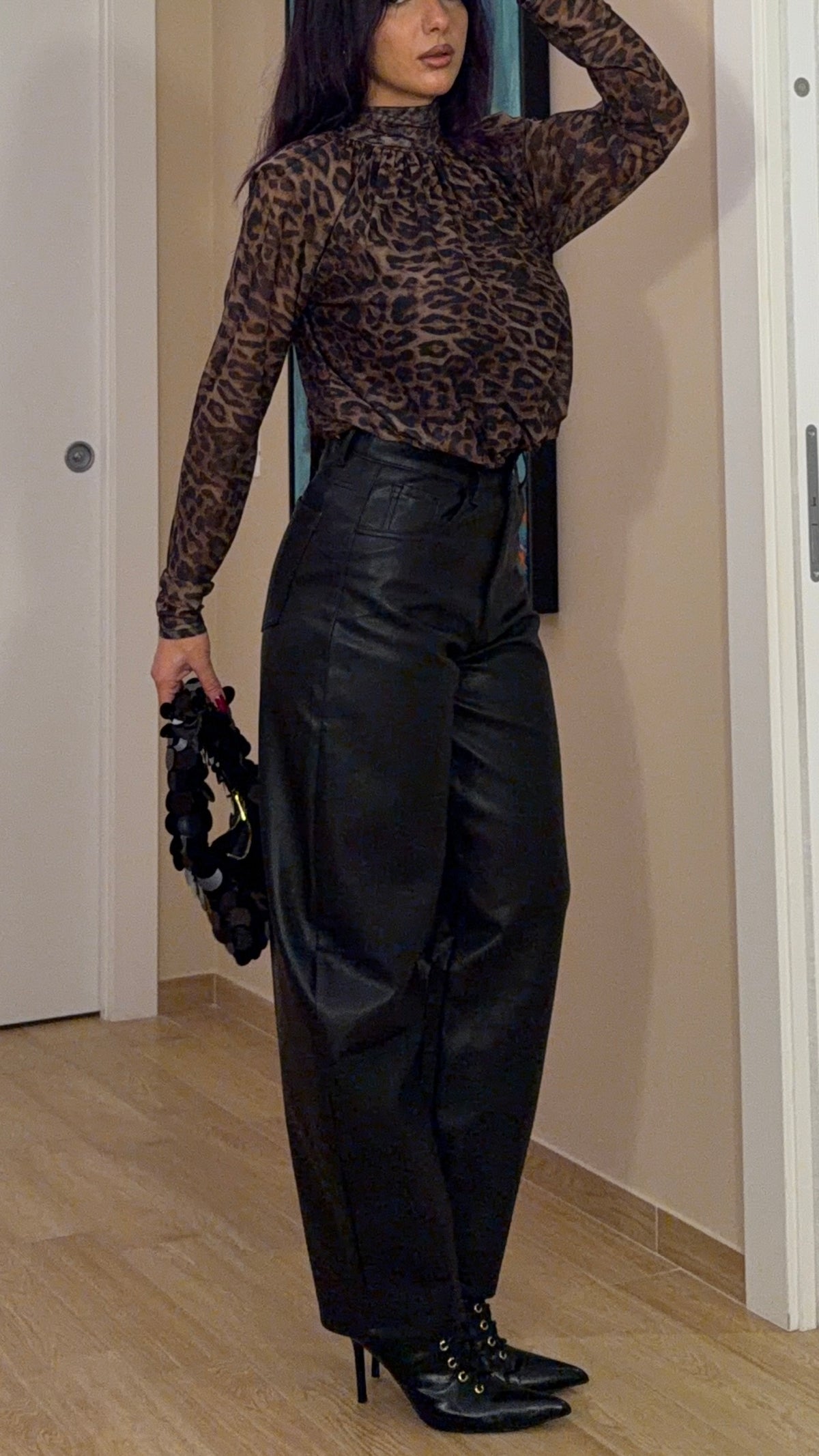 Pantalone in ecopelle Balloon