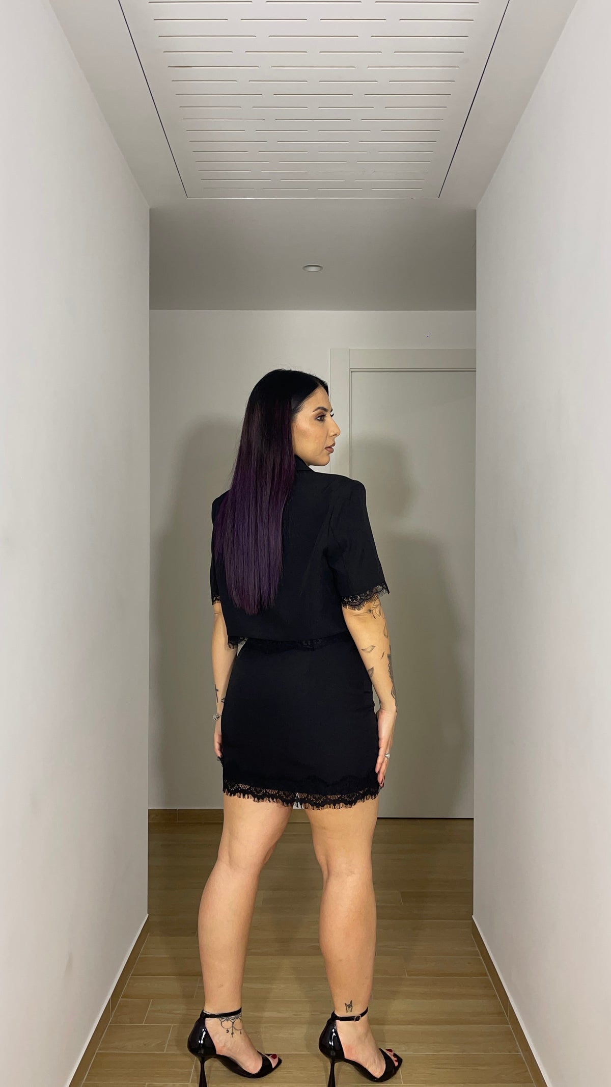 Longuette corta nera