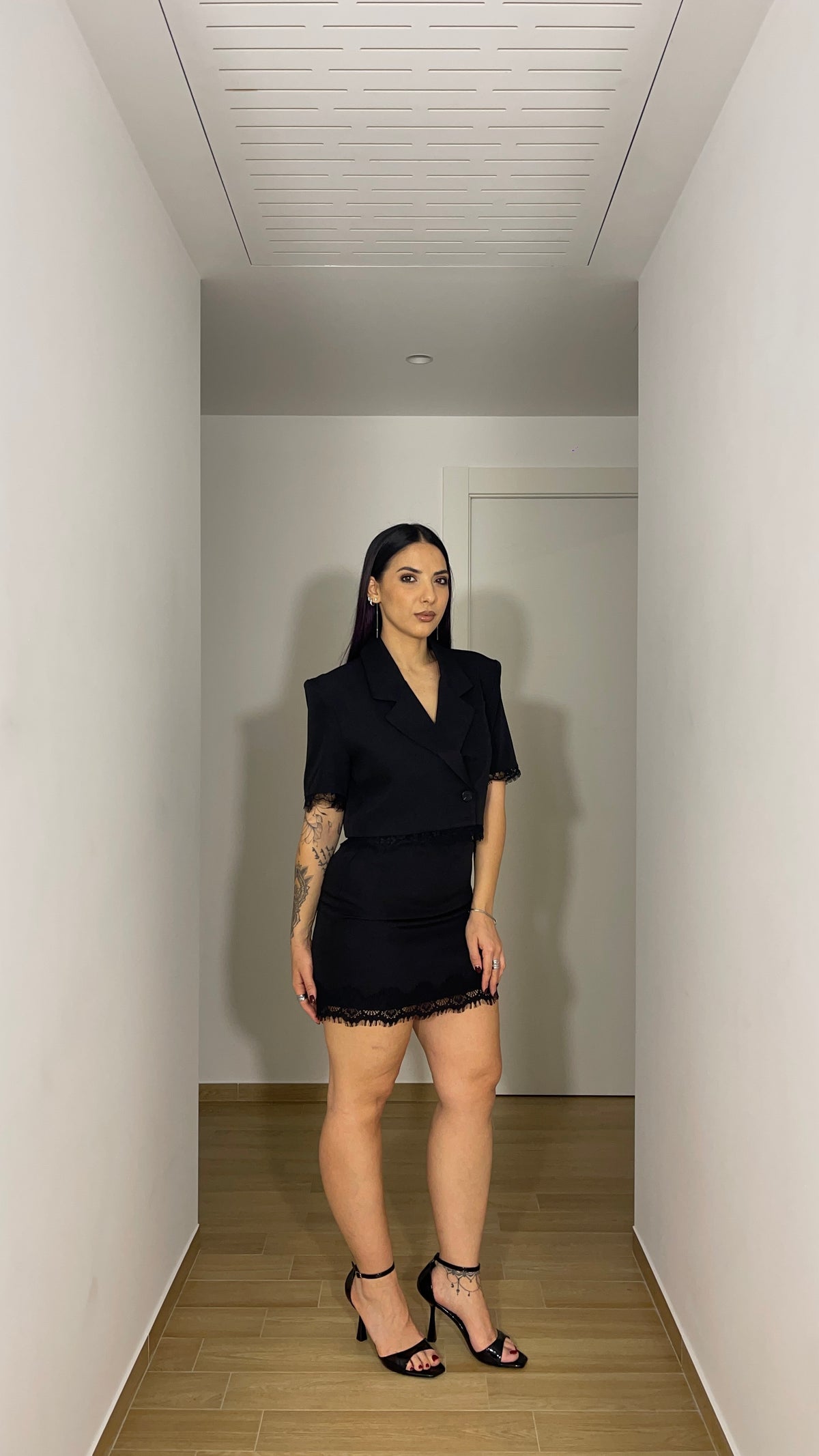 Longuette corta nera