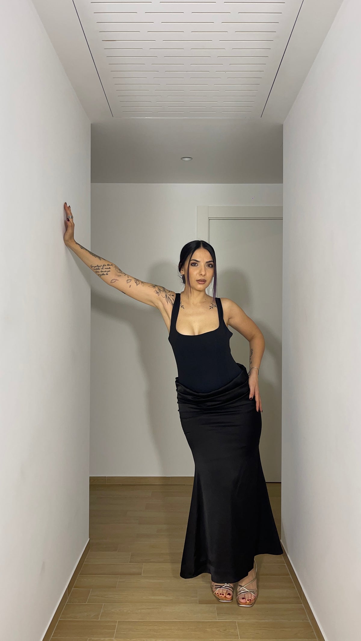 Abito lungo elegante nero