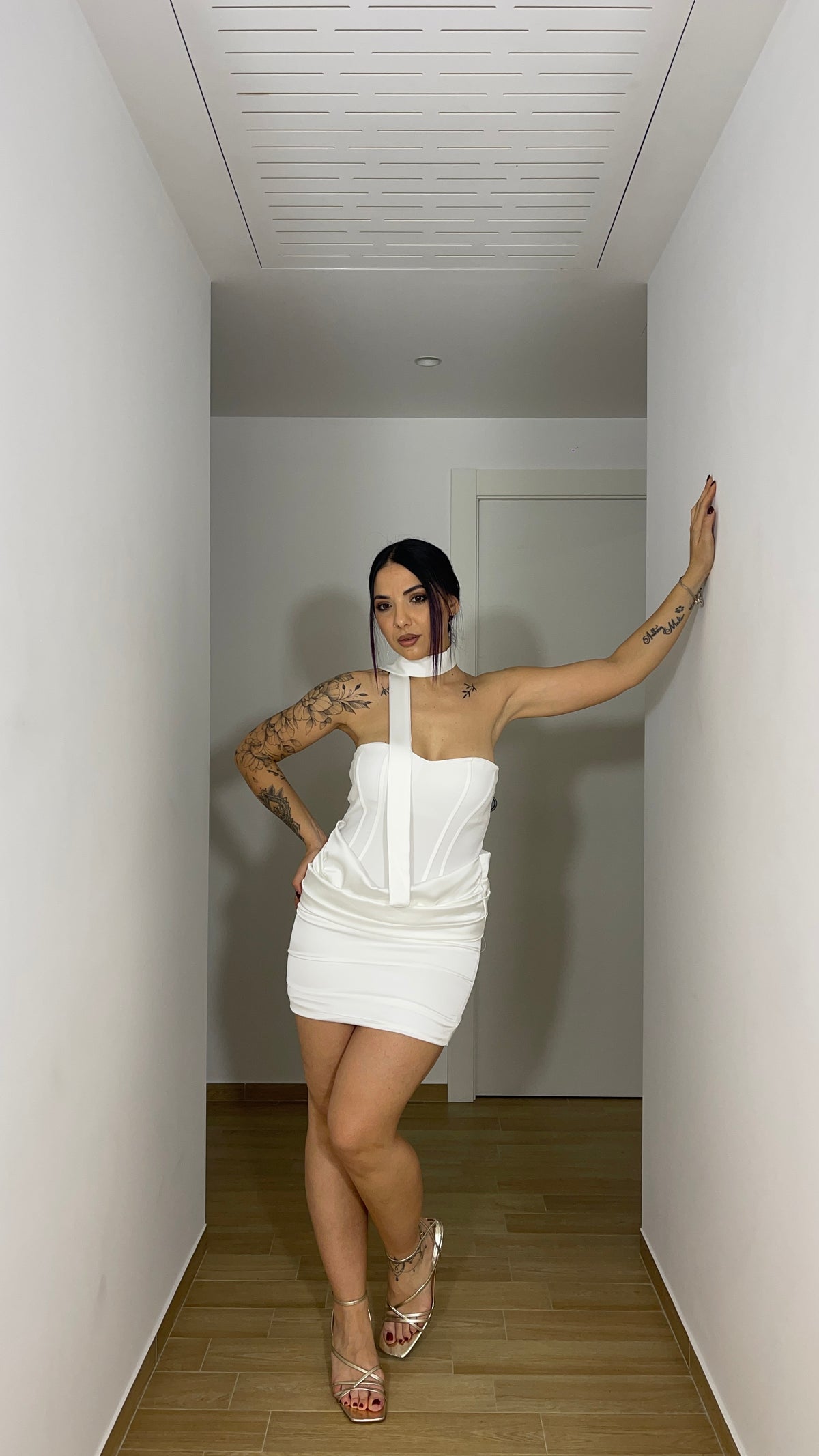 Mini abito bianco elegante