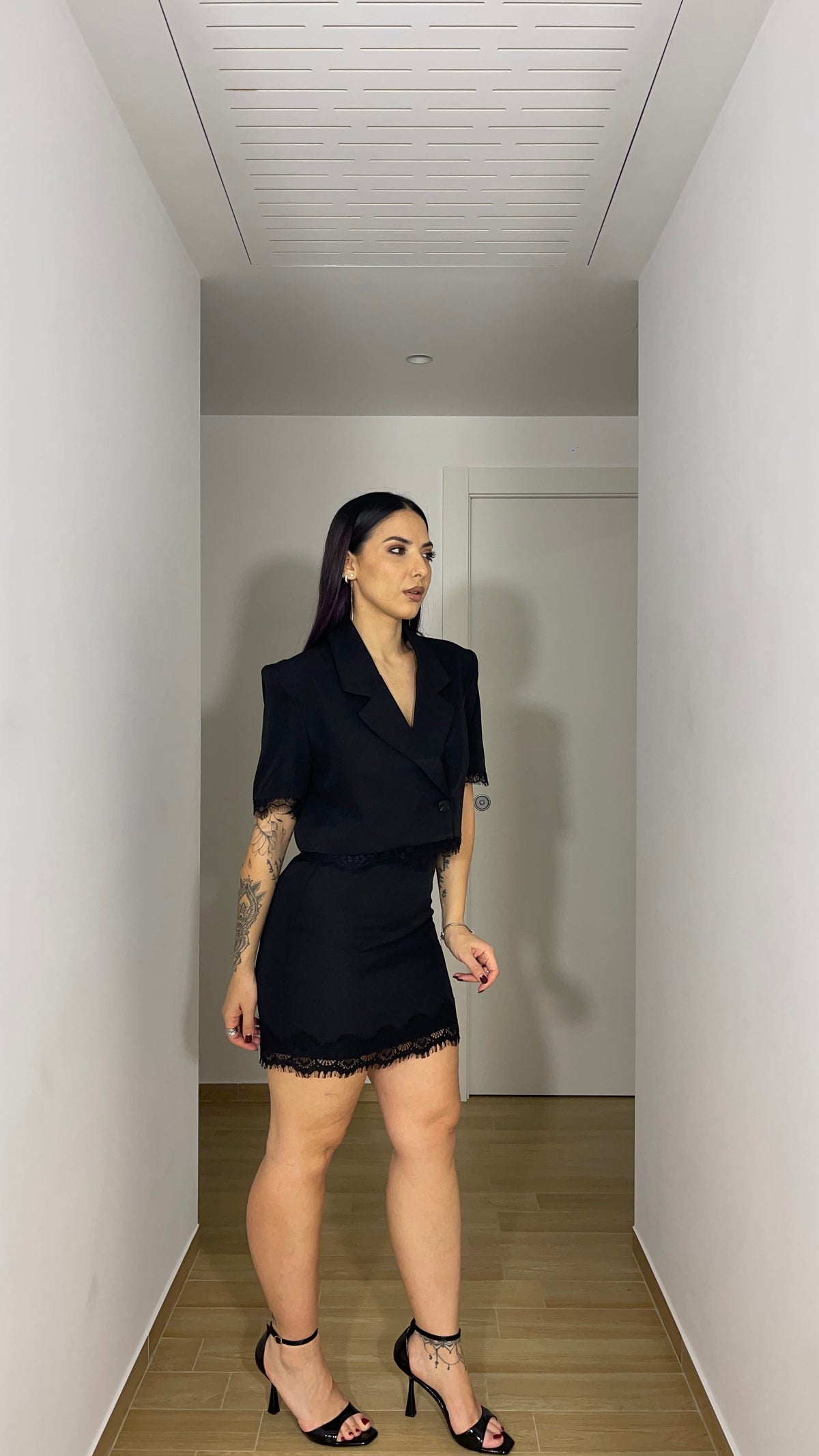Longuette corta nera