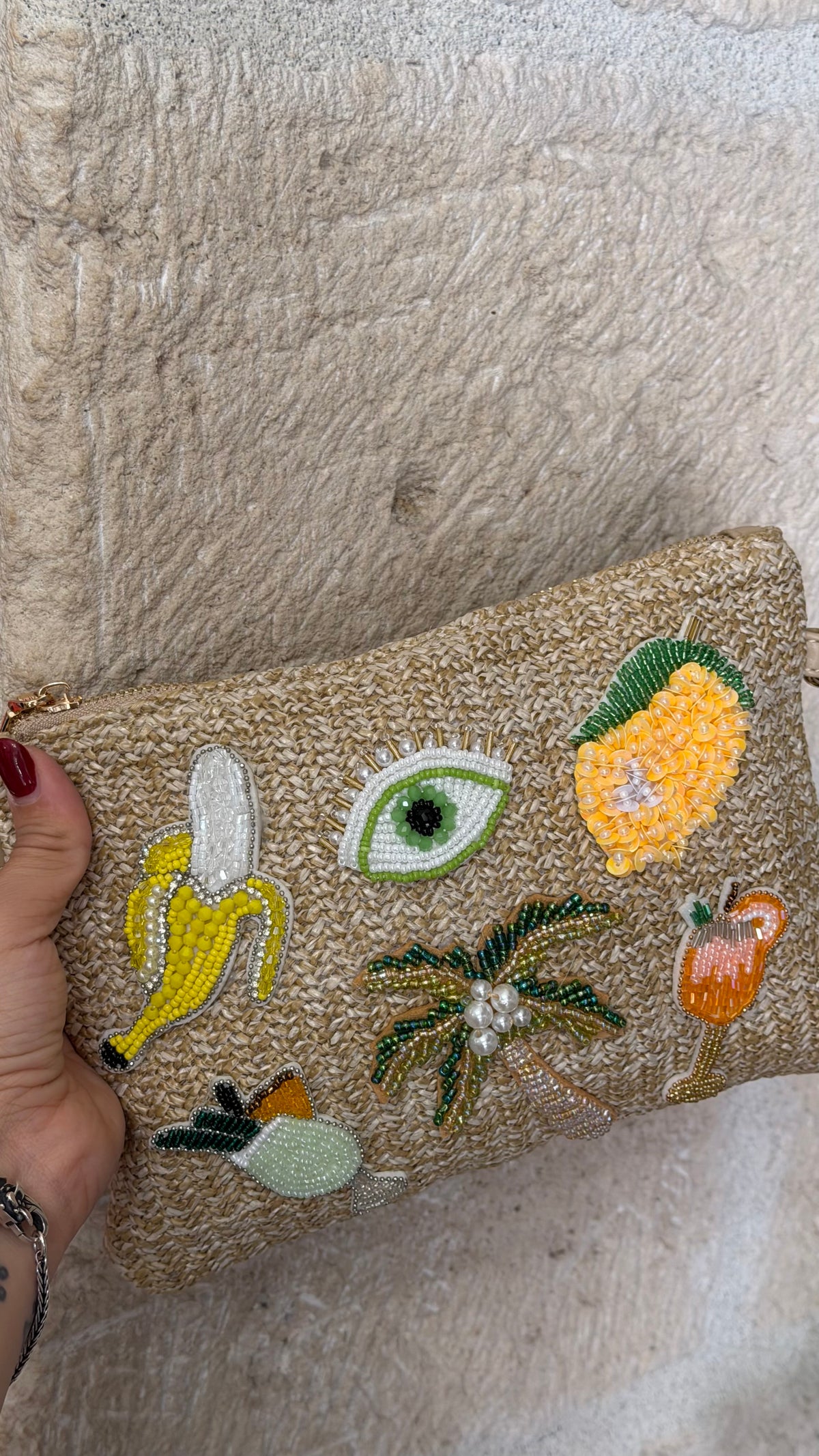 Pochette in paglia