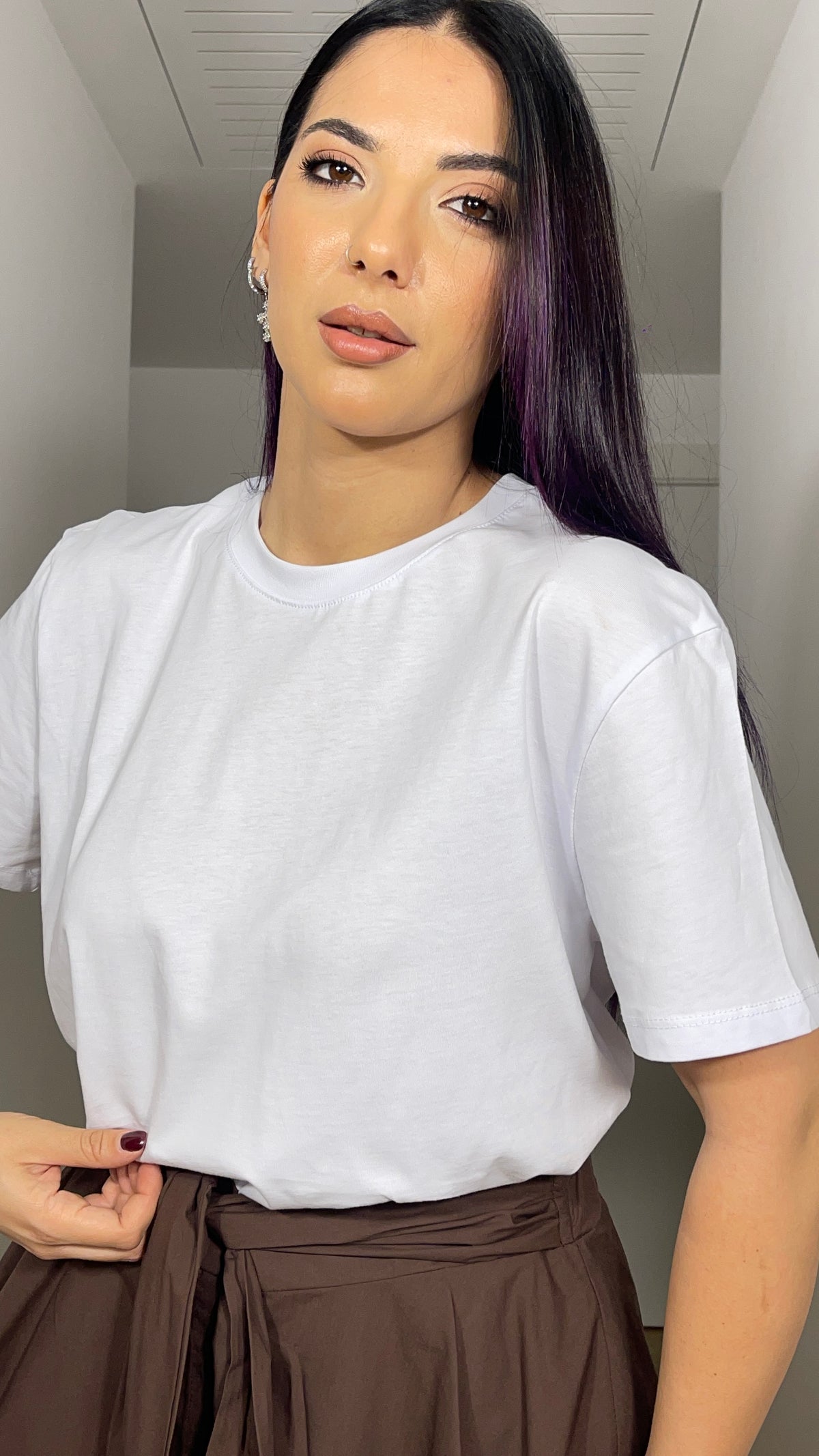 T-shirt Basic in cotone bianca
