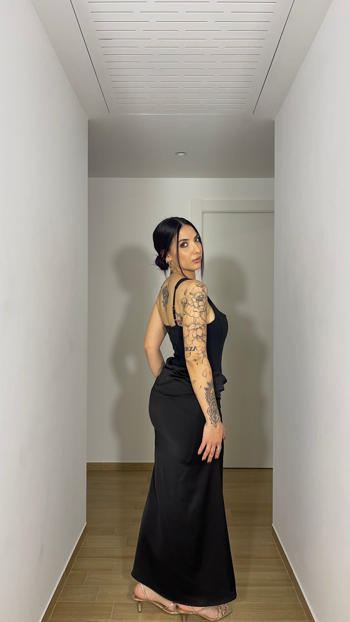 Abito lungo elegante nero