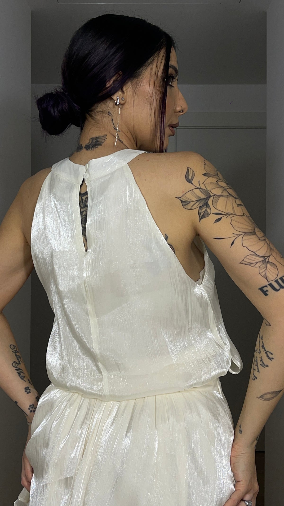 Abito corto in chiffon