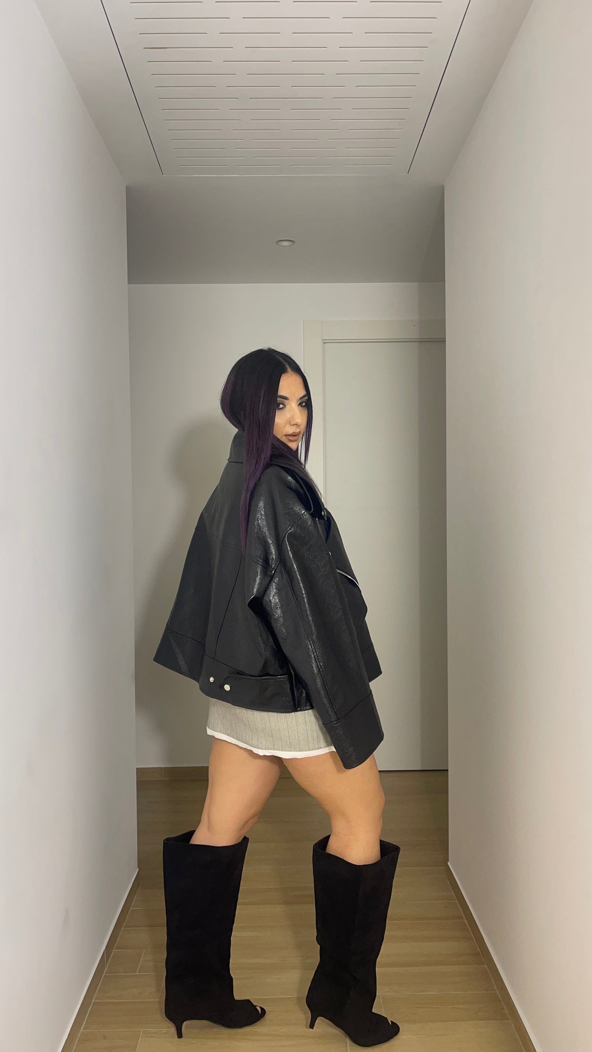 Stivali ampi in camoscio