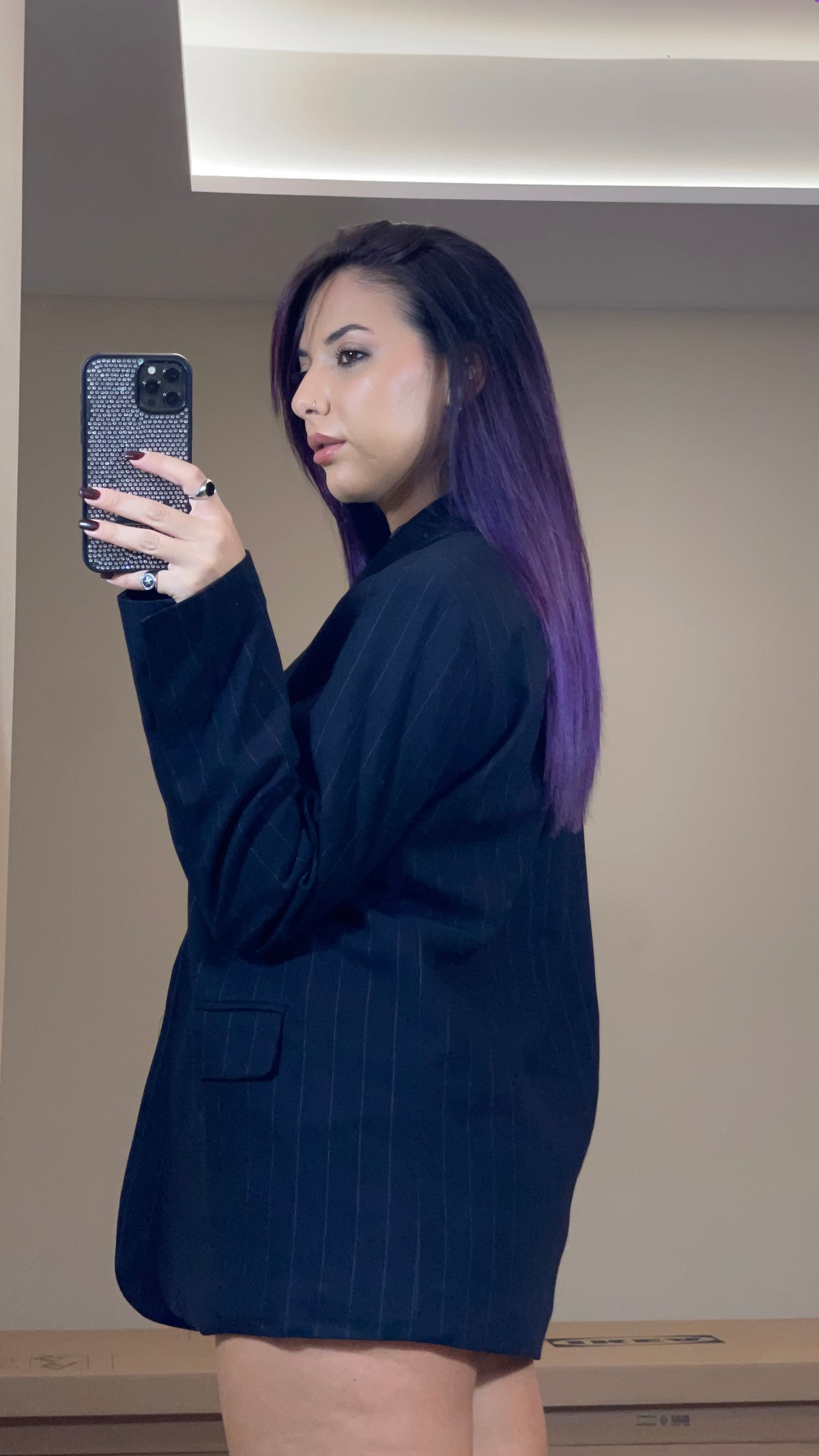 Blazer Gessato Nero