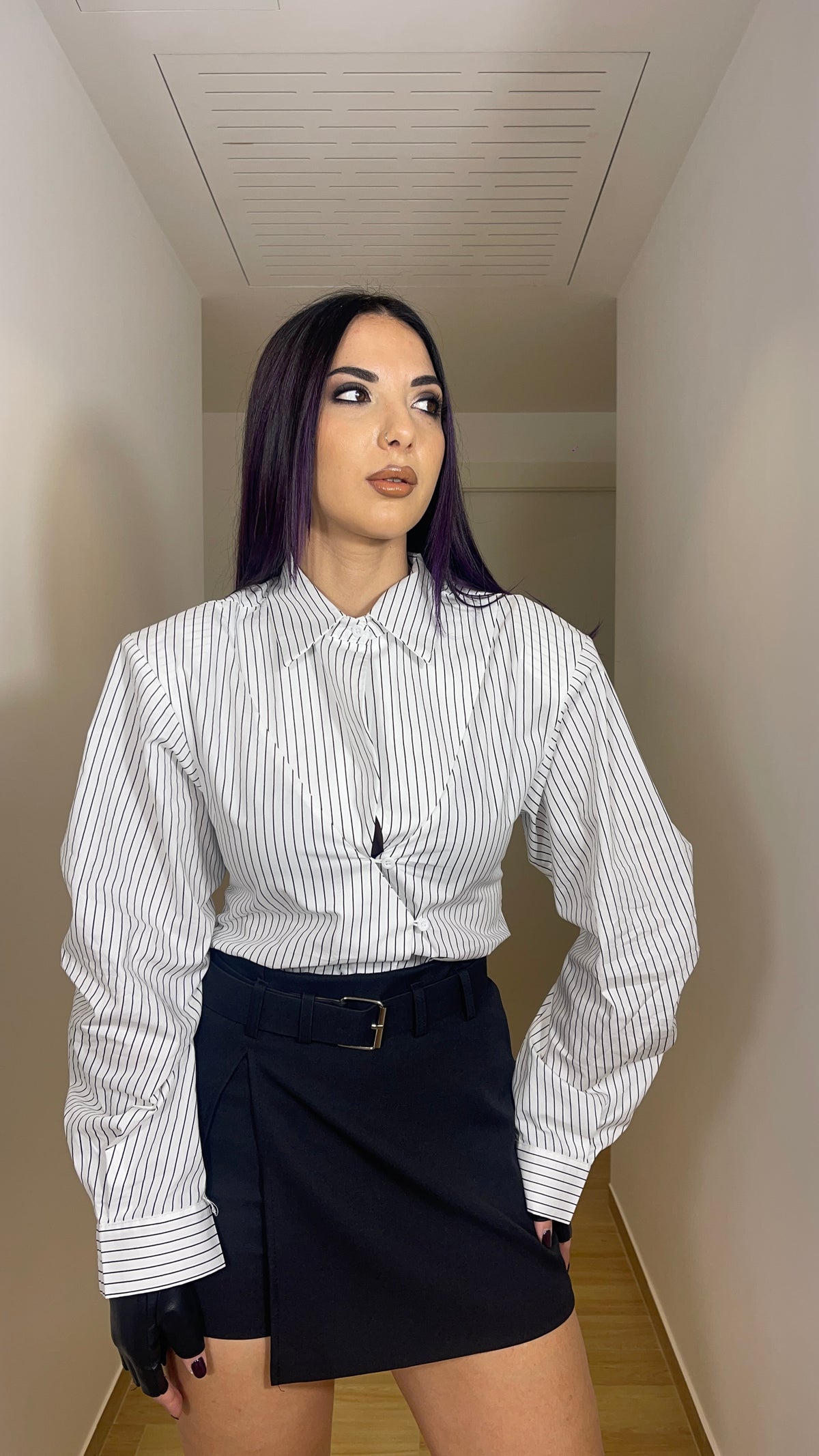 Minigonna con cintura