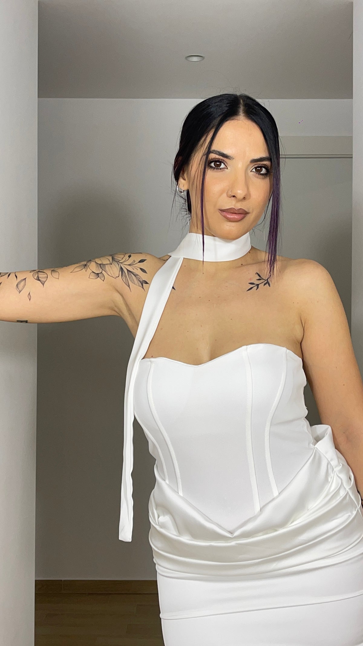 Mini abito bianco elegante