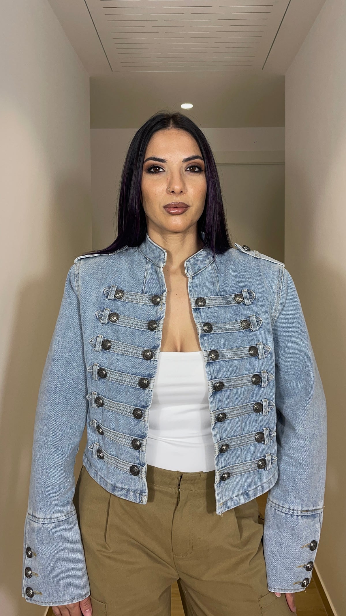 Giacca Napoleone in jeans