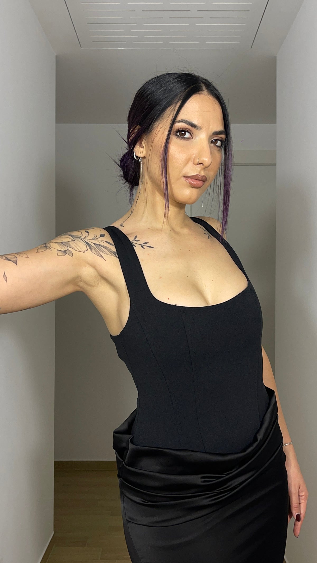 Abito lungo elegante nero
