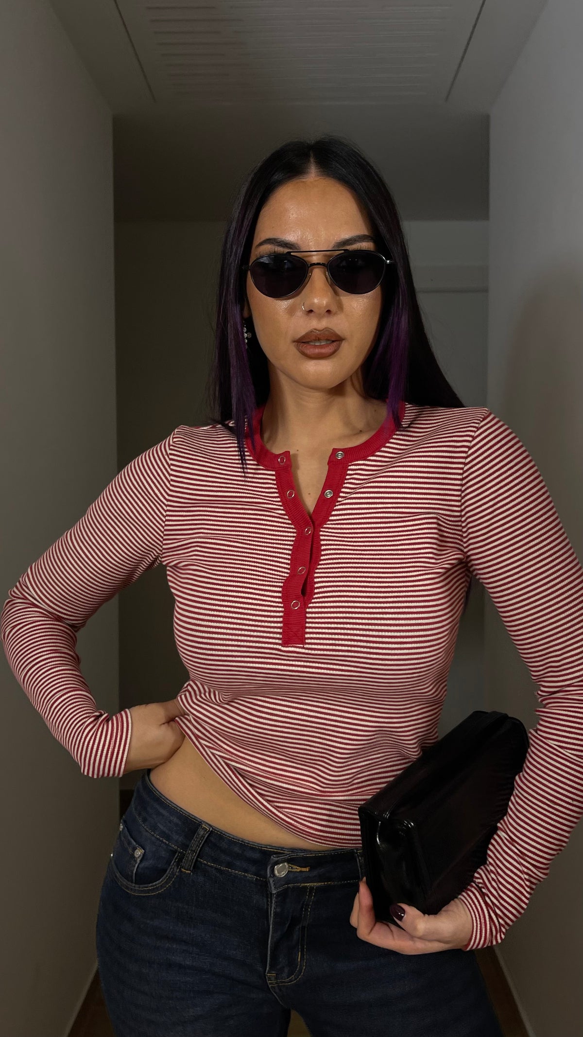 Maglia a righe 3 colori