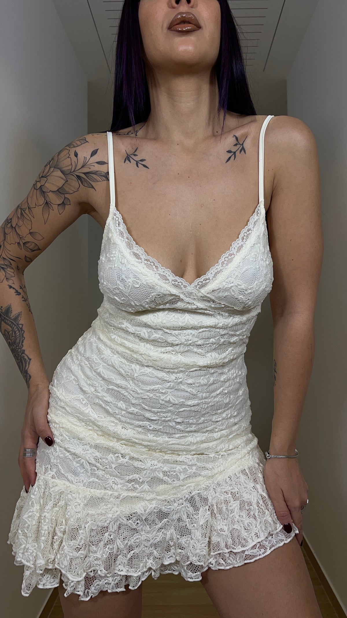 Mini Dress in pizzo