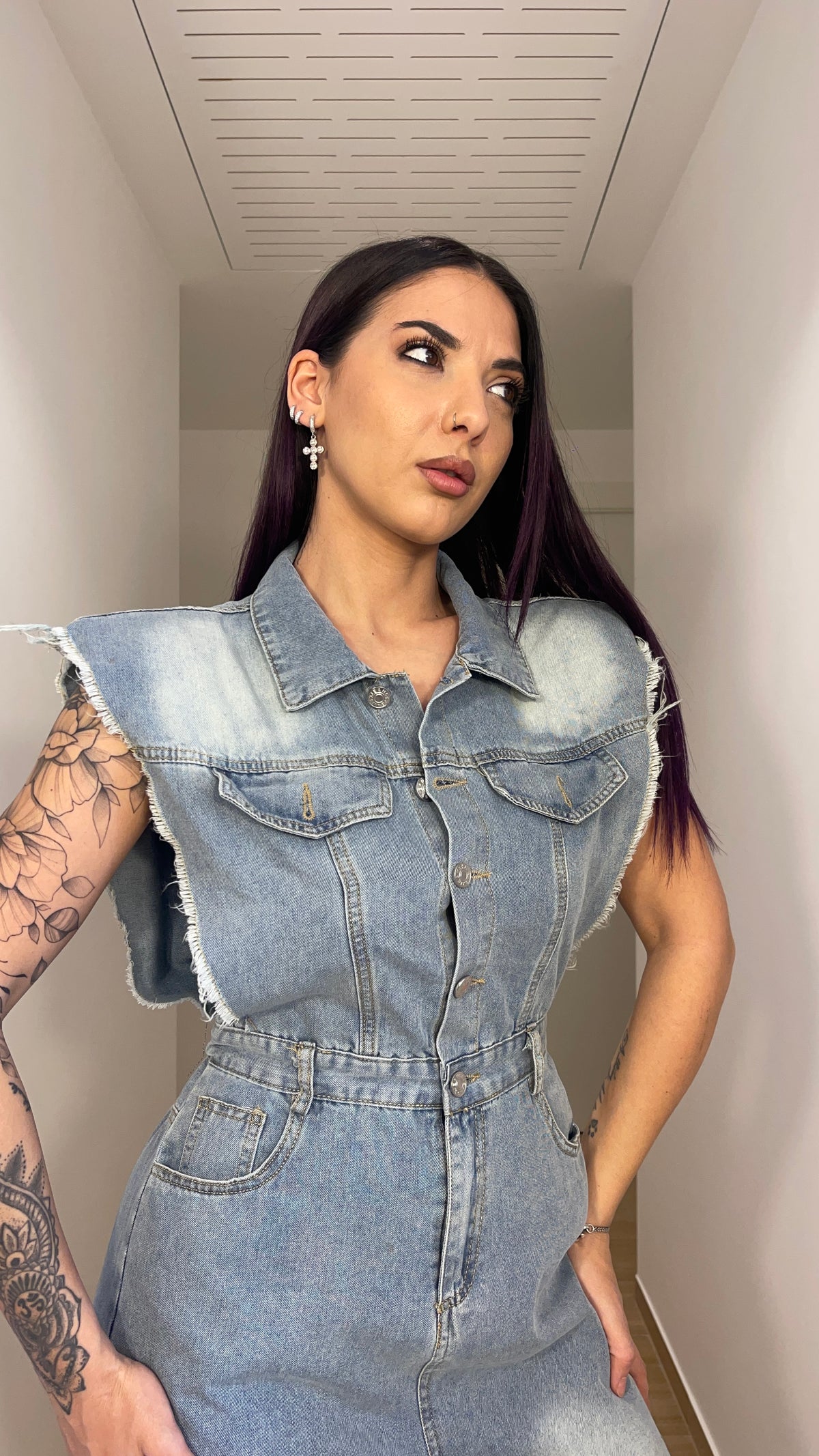 Tuta intera in denim