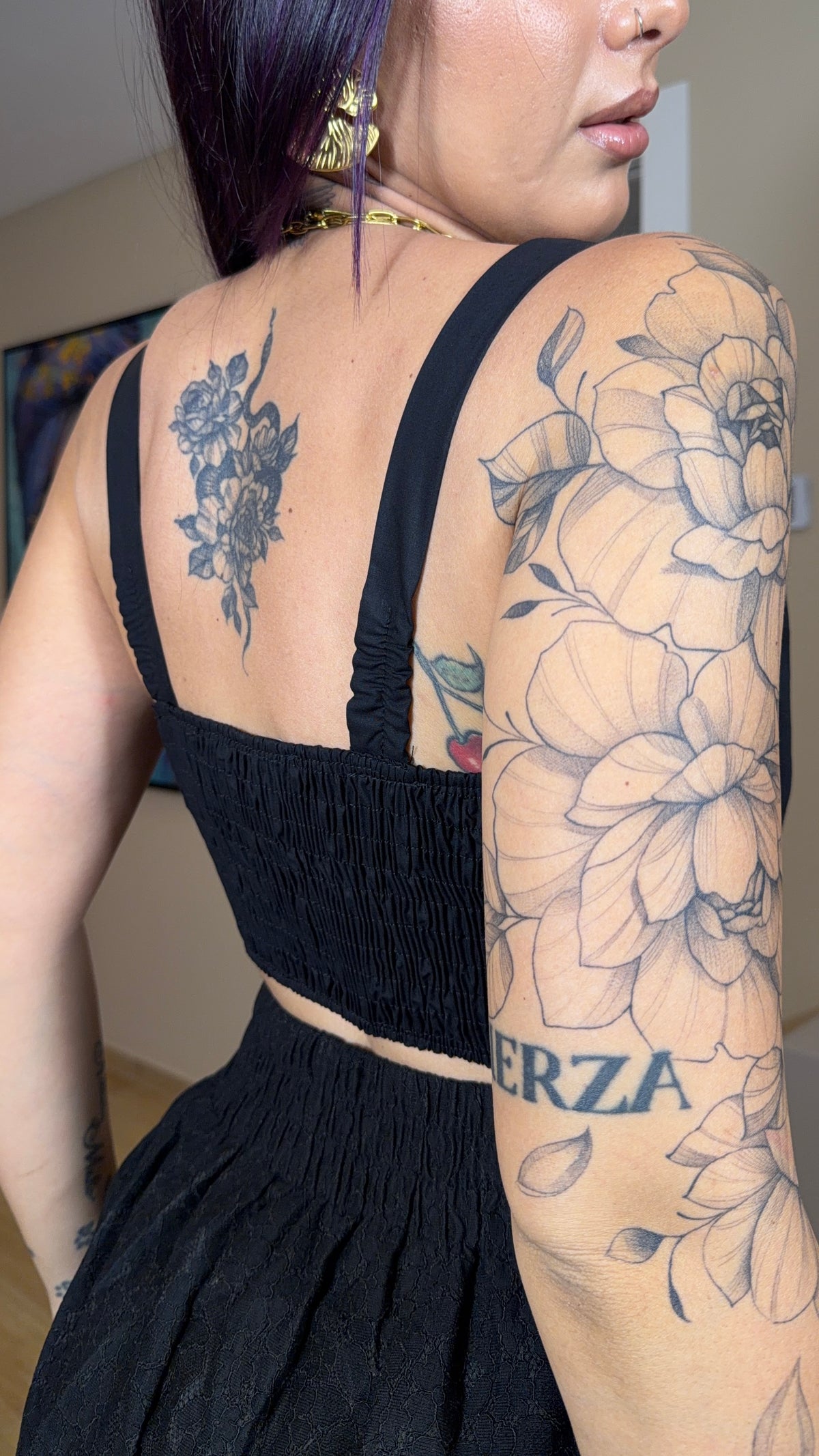Top corto in cotone
