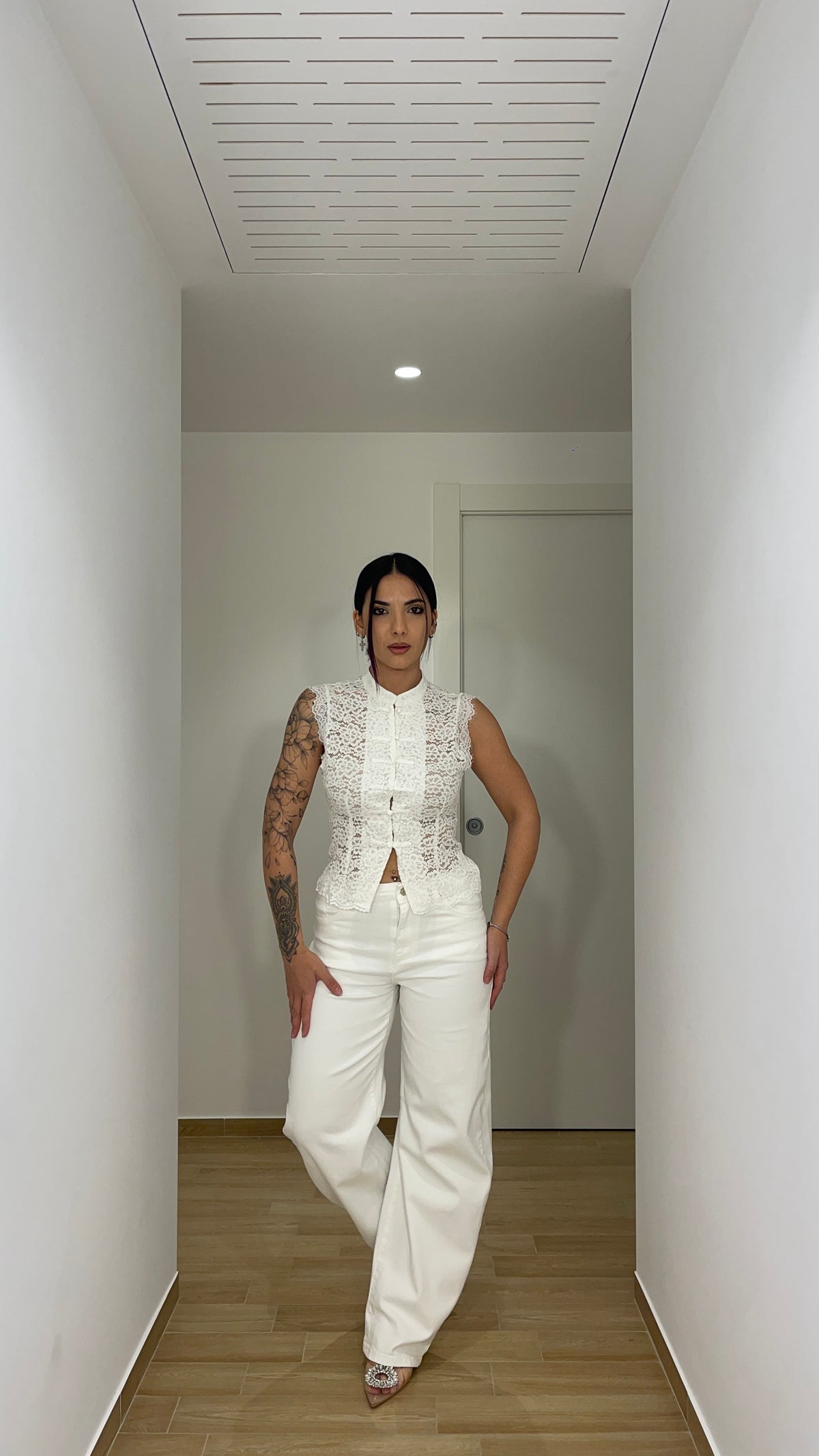 Jeans bianco ballon