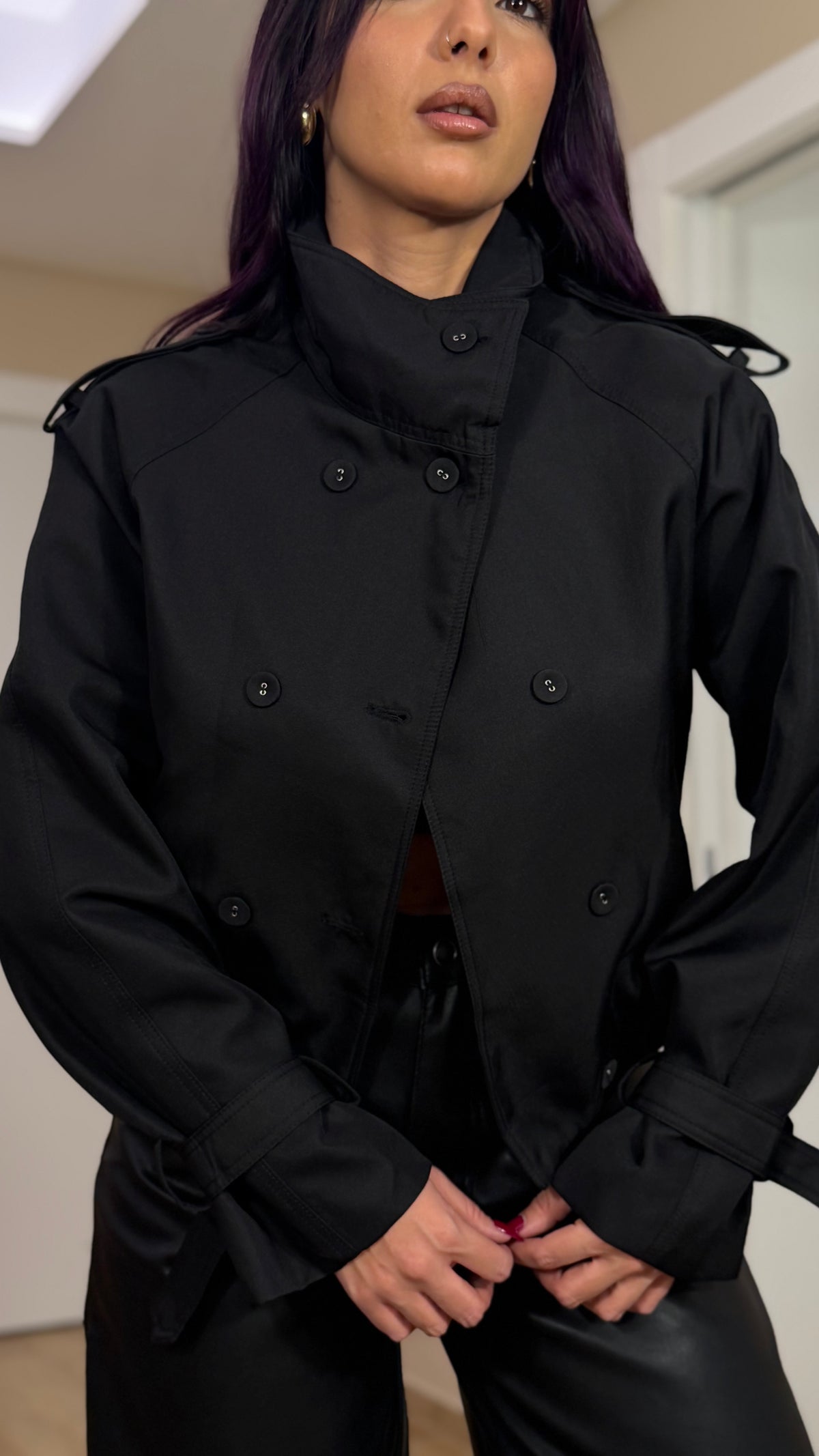 Trench corto nero